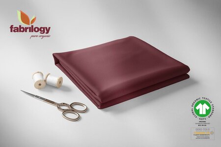 Fabrilogy - Dark Bordeaux - GOTS Brushed French Terry