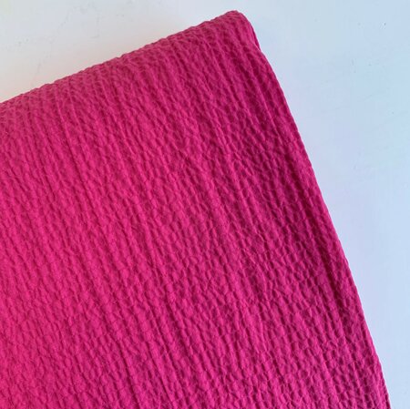 Hilco - Denise Crinkle Fuchsia STRETCH KATOEN