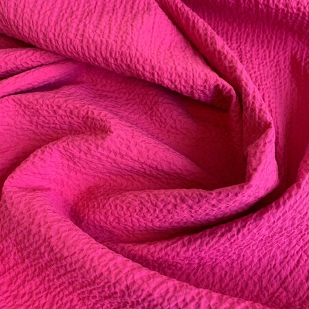 Hilco - Denise Crinkle Fuchsia STRETCH KATOEN