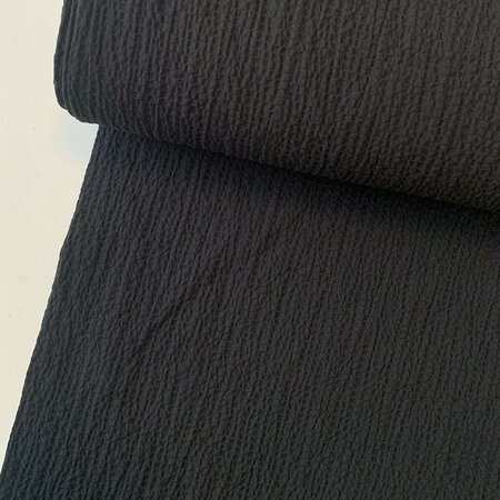 Hilco - Denise Crinkle Black STRETCH KATOEN