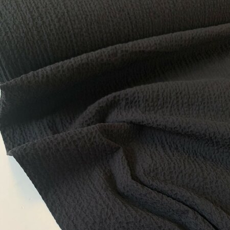 Hilco - Denise Crinkle Black STRETCH KATOEN