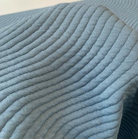 COUPON 80 CM Toptex -Stepped Jersey Blauwgrijs