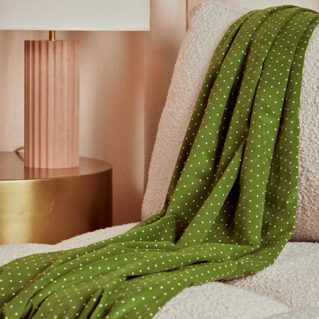 COUPON 160 CM Atelier Brunette CORDUROY Polka Dot Fine Wale Matcha