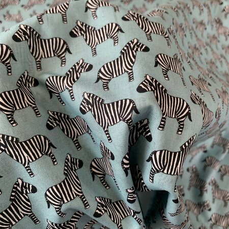 COUPON 150 CM Eva Mouton - Zebra KATOEN