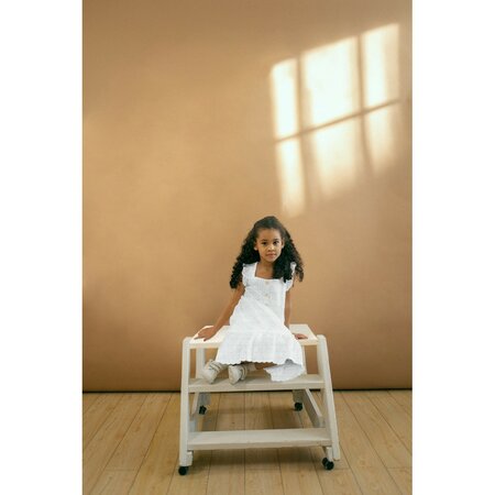 Verhees Cotton EMBROIDERY Daisy - White