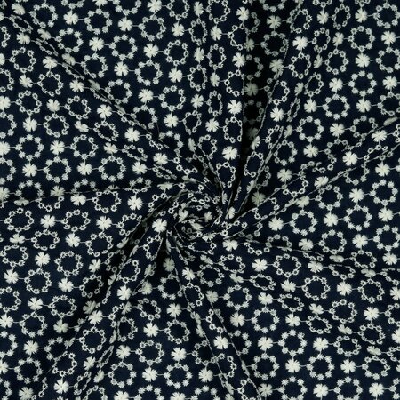Verhees Cotton EMBROIDERY - Navy