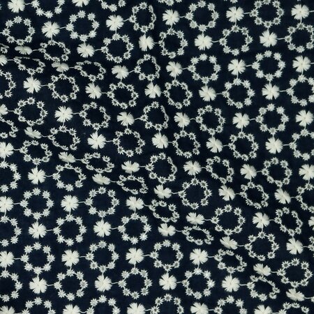 Verhees Cotton EMBROIDERY - Navy
