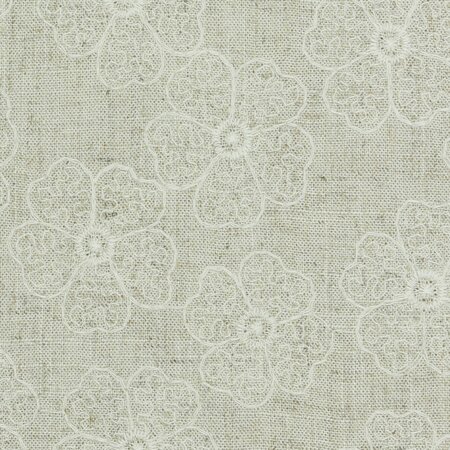 Verhees Sandy Flowers Naturel LINNEN VISCOSE EMBROIDERY