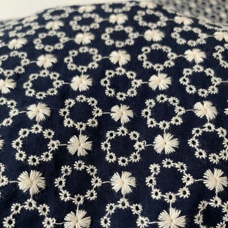 Verhees Cotton EMBROIDERY - Navy