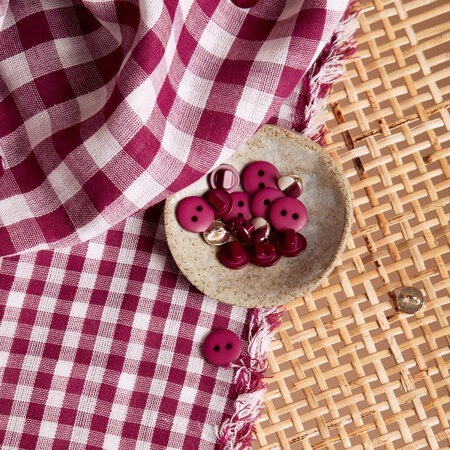 Atelier Brunette - Gingham Off-White Dahlia Fabric COTTON