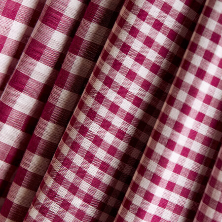 Atelier Brunette - Gingham Off-White Dahlia Fabric COTTON