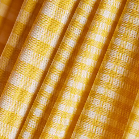 Atelier Brunette - Gingham Off-White Lemon Fabric COTTON