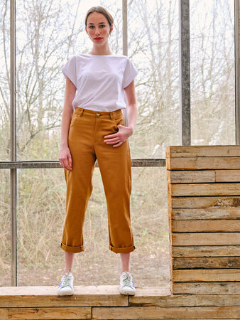COUPON 70 CM Atelier Jupe - Caramel Brown COTTON