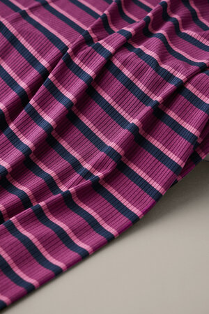 meetMilk - Cherry striped Derby Ribbed Jersey TENCELâ„¢ Modal vezels