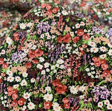 Kokka Japan / Nani Iro - Purple Field ECOVERO COTTON RAYON