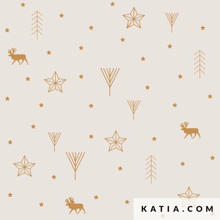 Katia - Xmas Time COTTON CANVAS GOLD