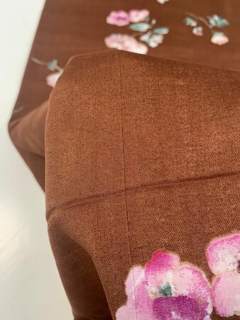 COUPON KNEUSJE MET WEEFFOUT 50 cm Kokka Japan / Nani Iro - New Morning Brown ORGANIC COTTON GAUZE