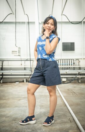 COUPON 50 CM Ansje X Misusu - Wavy Blue JERSEY