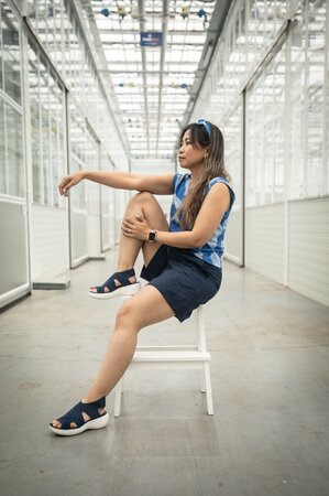 COUPON 50 CM Ansje X Misusu - Wavy Blue JERSEY