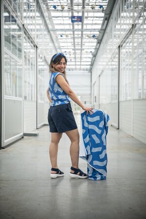 COUPON 50 CM Ansje X Misusu - Wavy Blue JERSEY