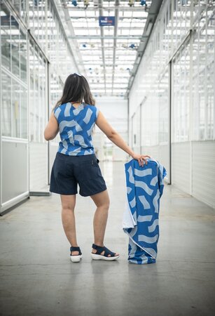 COUPON 50 CM Ansje X Misusu - Wavy Blue JERSEY
