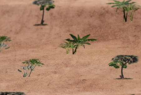 COUPON 55 CM Ansje Handmade - TREES SAND JERSEY