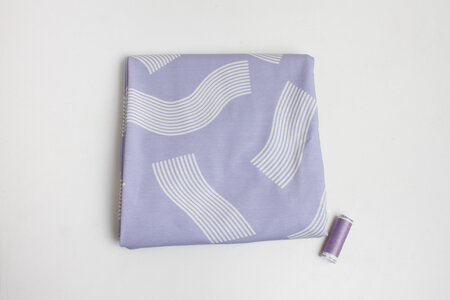 COUPON 70 CM Ansje X Misusu - Wavy Lavender JERSEY