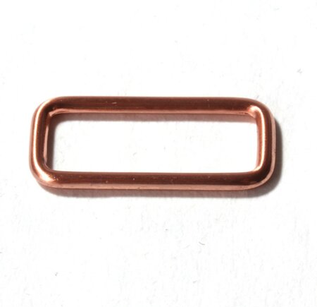 Rose gold metalen passant 25mm