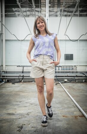 COUPON 160 CM Ansje X Misusu - Wavy Lavender JERSEY