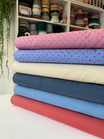 COUPON 40 CM Toptex - TENCEL STRETCH TWILL - Hemelsblauw