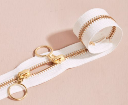 Atelier Brunette - GOLD OFF-WHITE DUBBELE RITS 40 CM