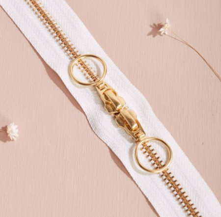 Atelier Brunette - GOLD OFF-WHITE DUBBELE RITS 40 CM