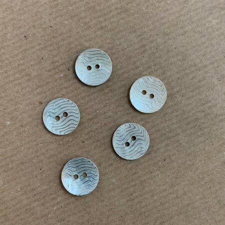 Parelmoer stripes - Rond 15mm knoop