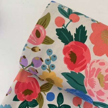 Rifle paper - Vintage Blossom Cream Metallic CANVAS