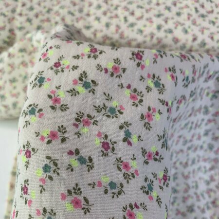COUPON 155 CM Hilco - Sandy Neon Yellow DOUBLE GAUZE BIOKATOEN