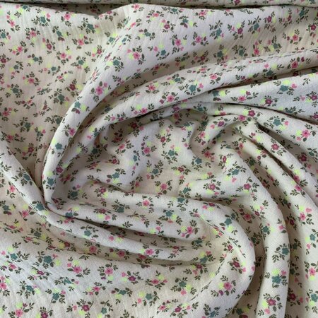 COUPON 155 CM Hilco - Sandy Neon Yellow DOUBLE GAUZE BIOKATOEN