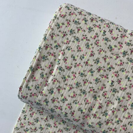 COUPON 155 CM Hilco - Sandy Neon Yellow DOUBLE GAUZE BIOKATOEN