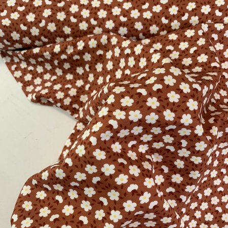 COUPON 80 CM Hilco - Flowers Terra JERSEY
