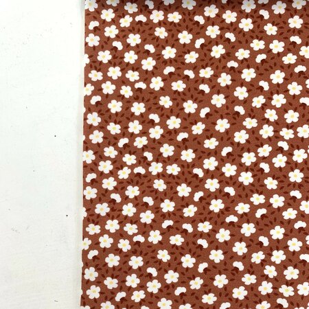 COUPON 80 CM Hilco - Flowers Terra JERSEY