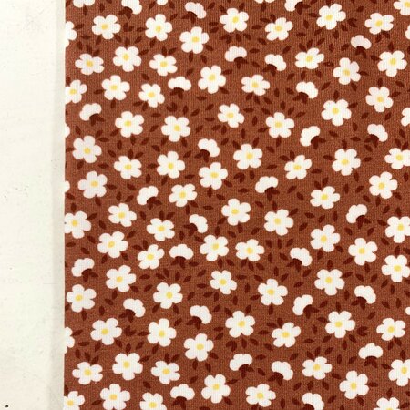 COUPON 80 CM Hilco - Flowers Terra JERSEY
