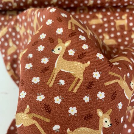 COUPON 45 CM Hilco - 'Oh my deer' JERSEY