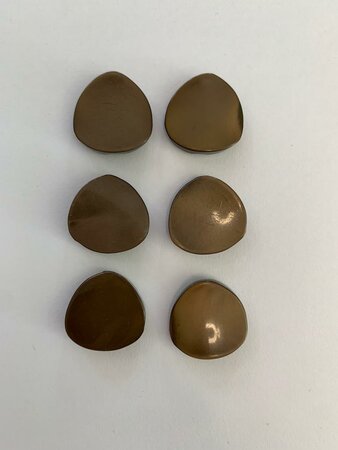Set 6 knopen - Bruin 20 mm