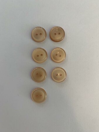 Set 7 knopen 15 mm  Light Brown