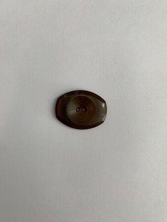 1 knoop 35mm/ 28 mm bruin ovaal 