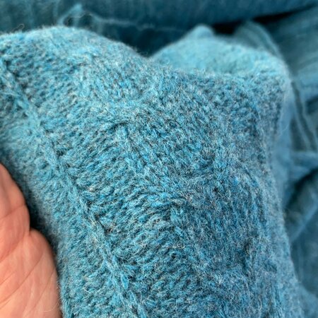 TOPTEX - Petrol MERINO KABELKNIT