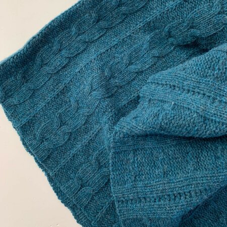 TOPTEX - Petrol MERINO KABELKNIT