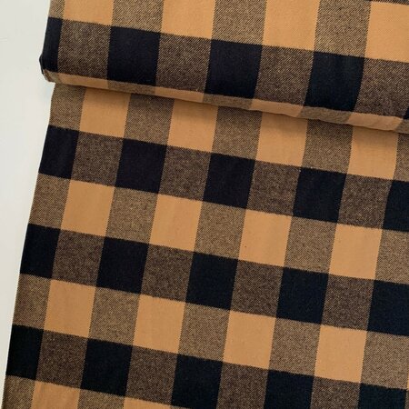 Editex - Brown&Black buffalo check FLANEL KATOEN