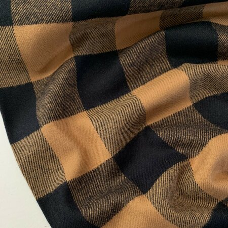 Editex - Brown&Black buffalo check FLANEL KATOEN
