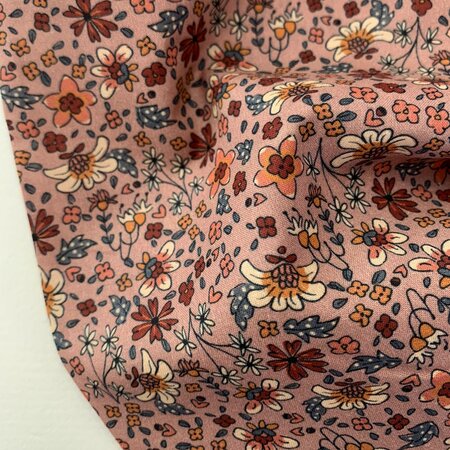 Editex/Knipmode - Botanical Style pink KATOEN