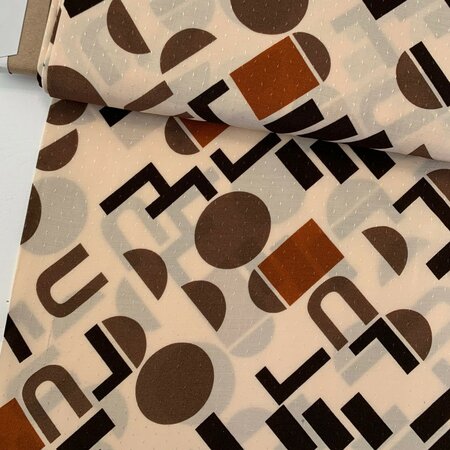 Editex/Knipmode - Warm Neutrals Assembled VISCOSE DOTS